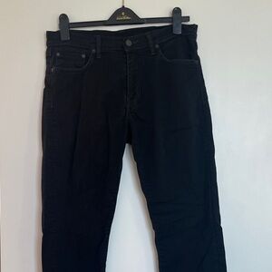 Levi's Men's Dark Black Straight Jeans W32 L36